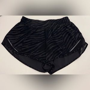 lululemon athletica Black Zebra Print Athletic Shorts